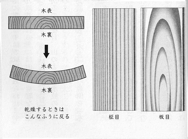 板の木表と木裏について かなもく